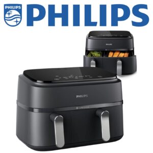 Philips Dual basket Airfryer - Cuisson saine, rapide et polyvalente, capacité de 9.7 litres