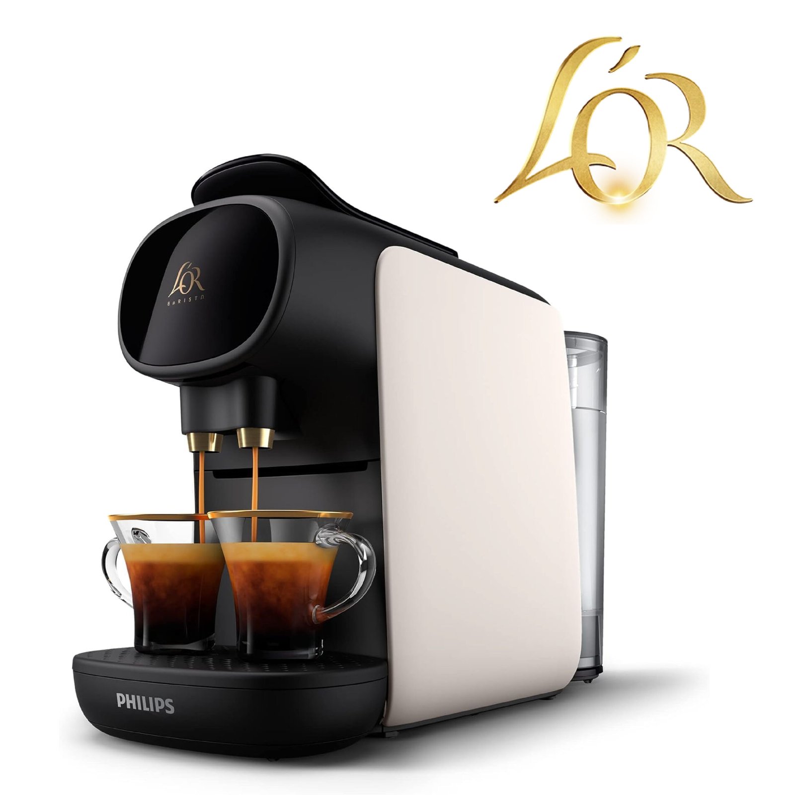 Philips L'Or Barista Sublime, Machine à Café à Capsules, compatible capsules Nespresso, Capsules XXL pour 1 café double ou 2 cafés à la fois, Blanc, (LM9012/00) [Classe énergétique A+]