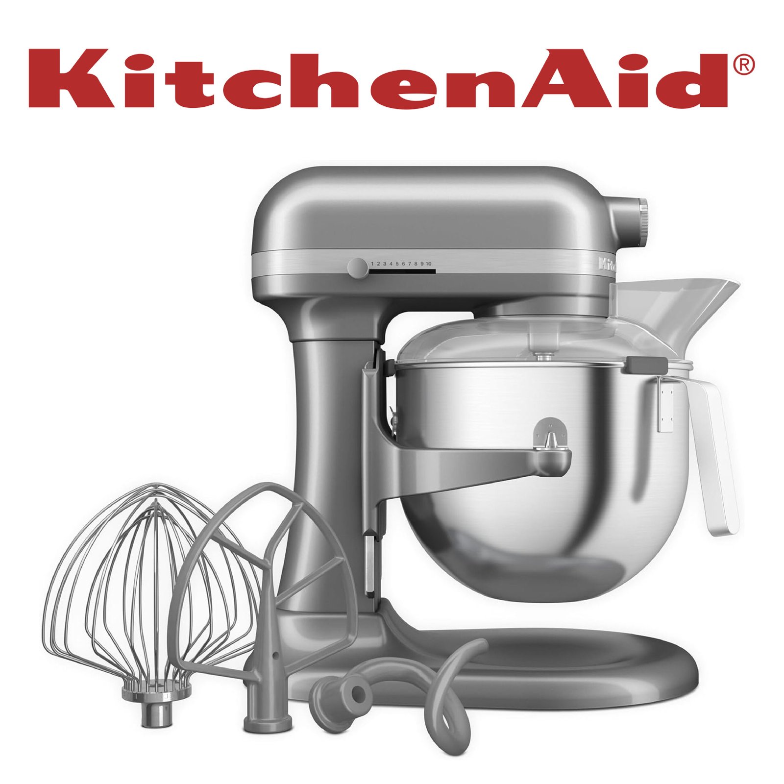 KitchenAid HEAVY DUTY ROBOT PÂTISSIER À BOL RELEVABLE 6,6L - GRIS ARGENT 5KSM70JPXECU