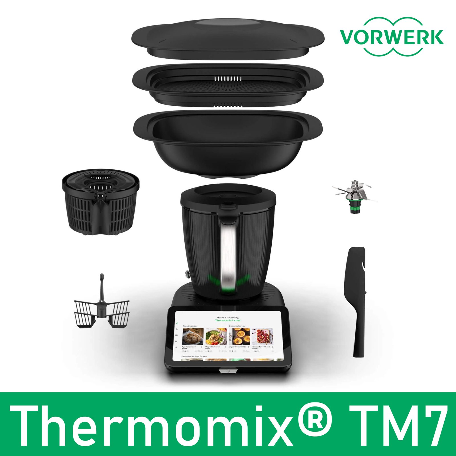 Thermomix Robot Culinaire Multifonction Thermomix TM7 10 000 recettes Remplace plus de 20 appareils électroménagers
