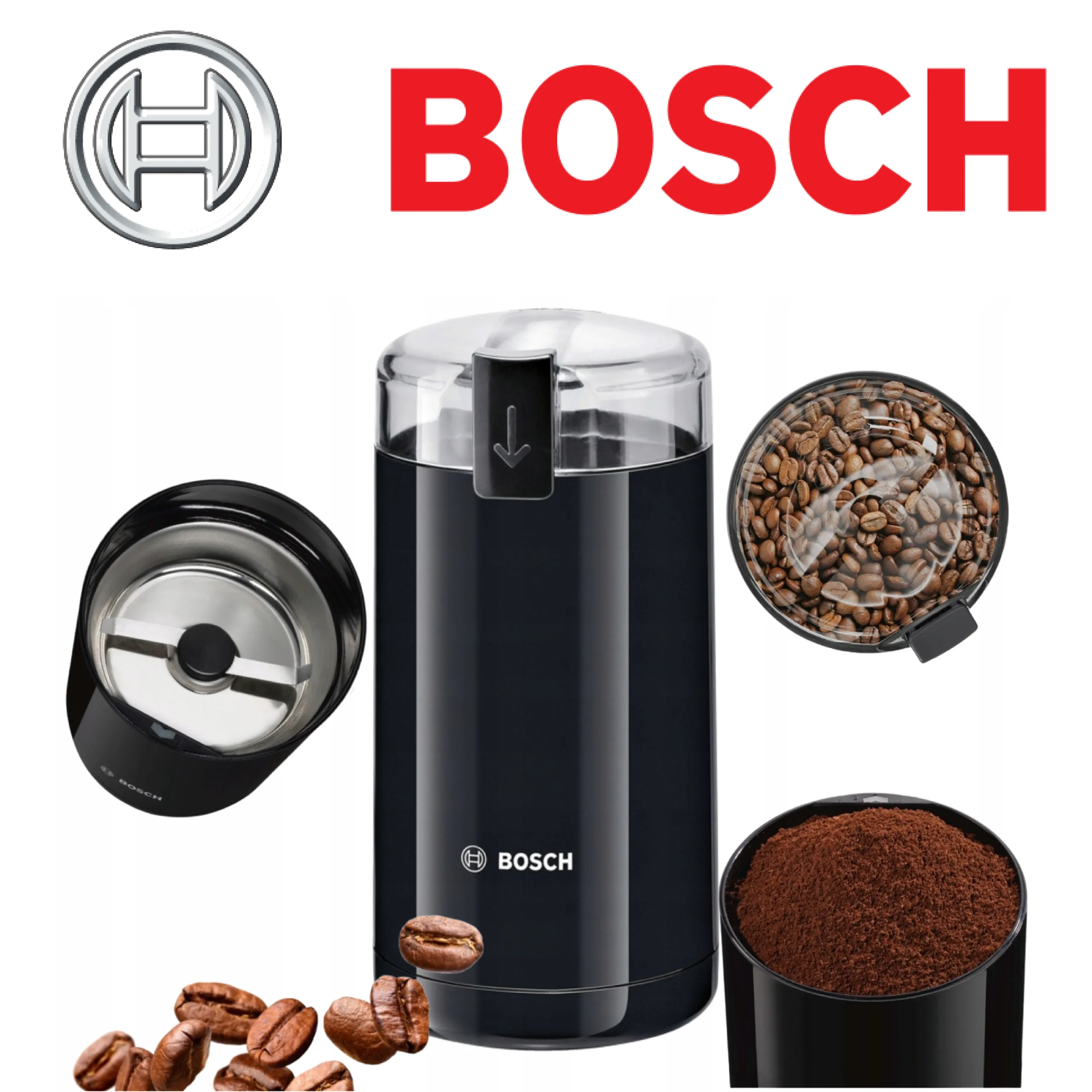 Bosch moulin à café TSM6A013B Kitchen, Noir