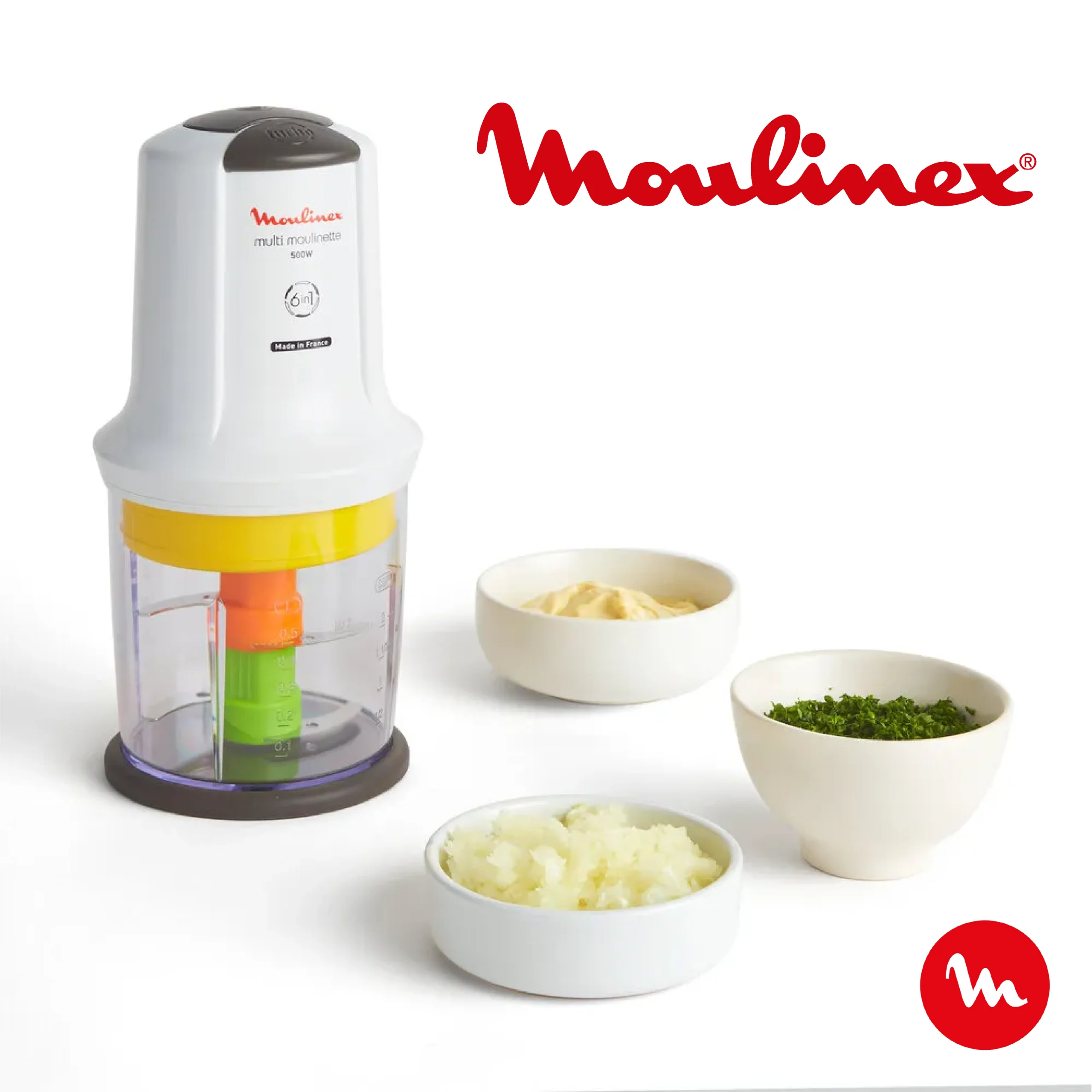 MOULINEX Multimoulinette XXL Hachoir - 500W - 6 Fonctions Ref: AT723110