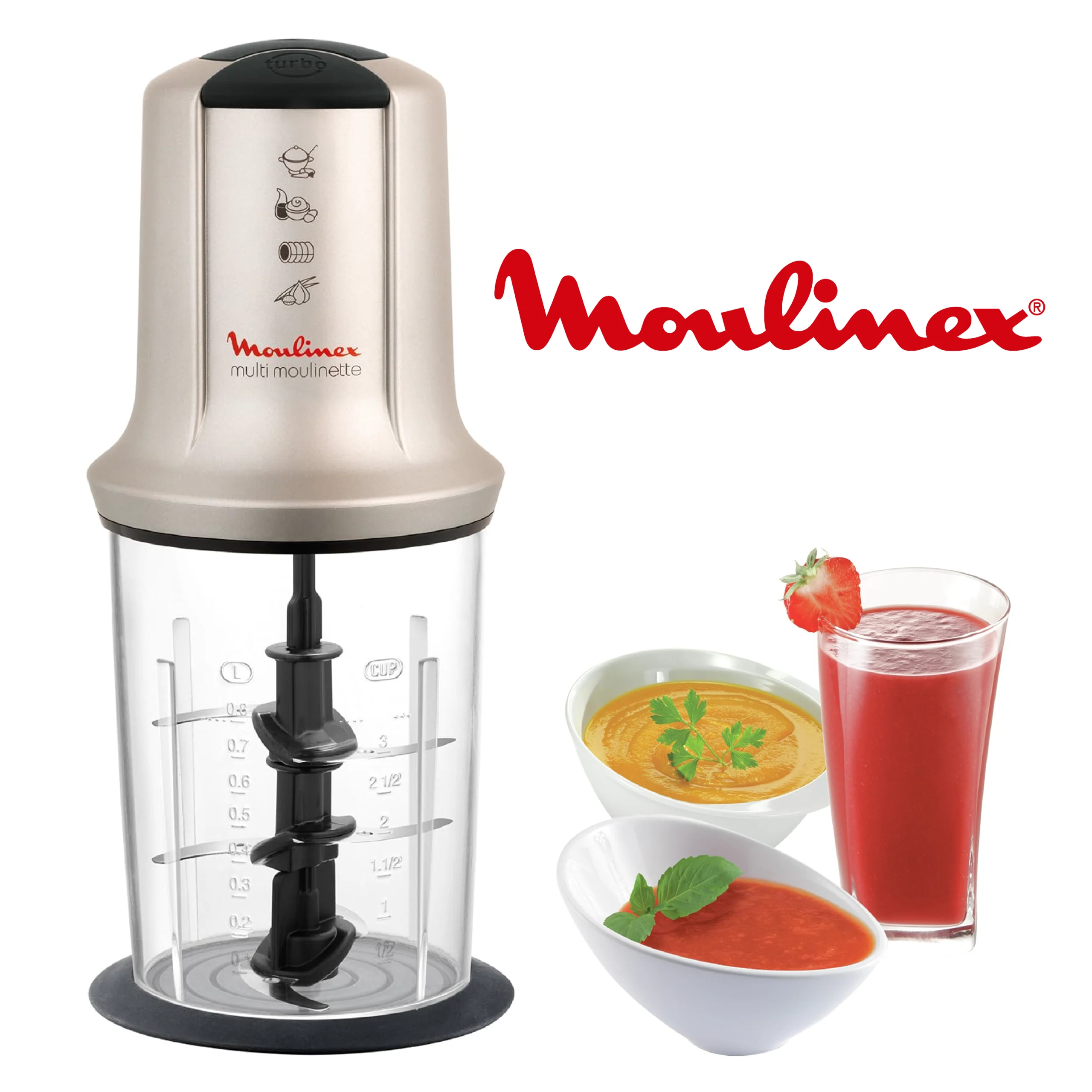 MOULINEX MULTIMOULINETTE XXL Silver Ref: AT718A10
