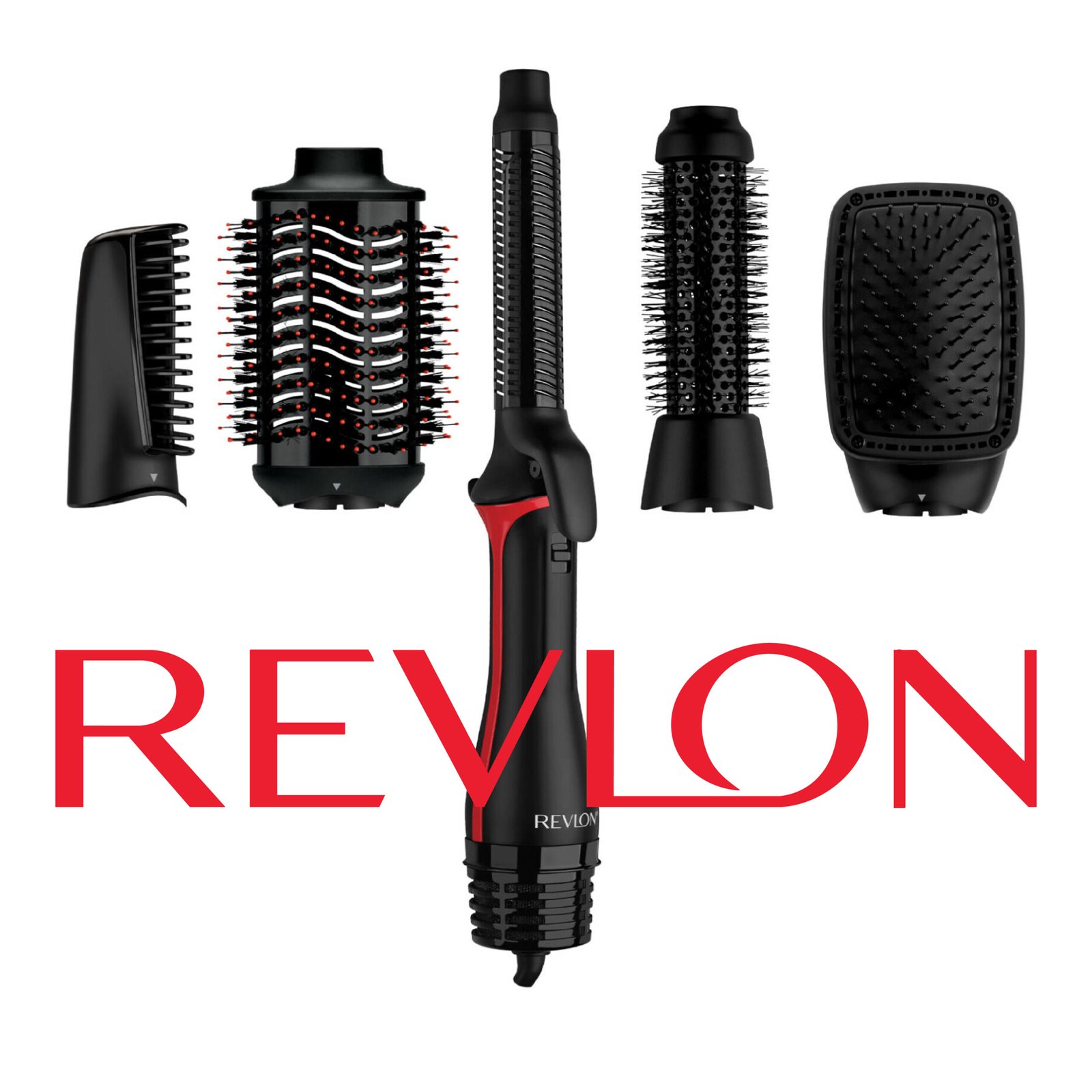 REVLON 5 EN-1 One-Step Styler multi-usages (têtes amovibles, boucleur, sèche-cheveux, brosse volumisante, brosse coiffante et concentrateur) RVDR5370
