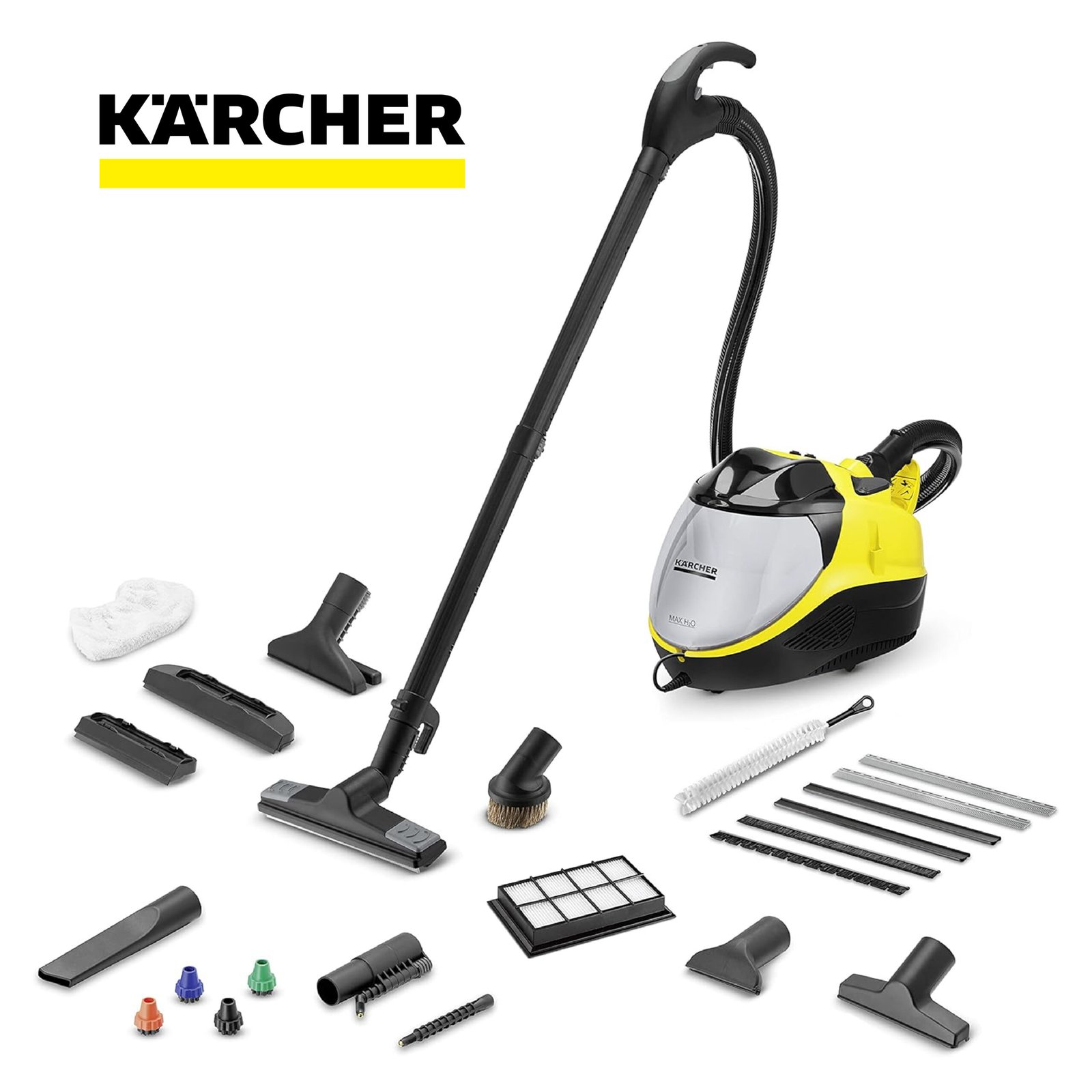 Nettoyeur vapeur Aspirateur Karcher SV 7 - 3 en 1 - aspire, lave et sèche en 1 passage - 4 bars - élimine les punaises de lit