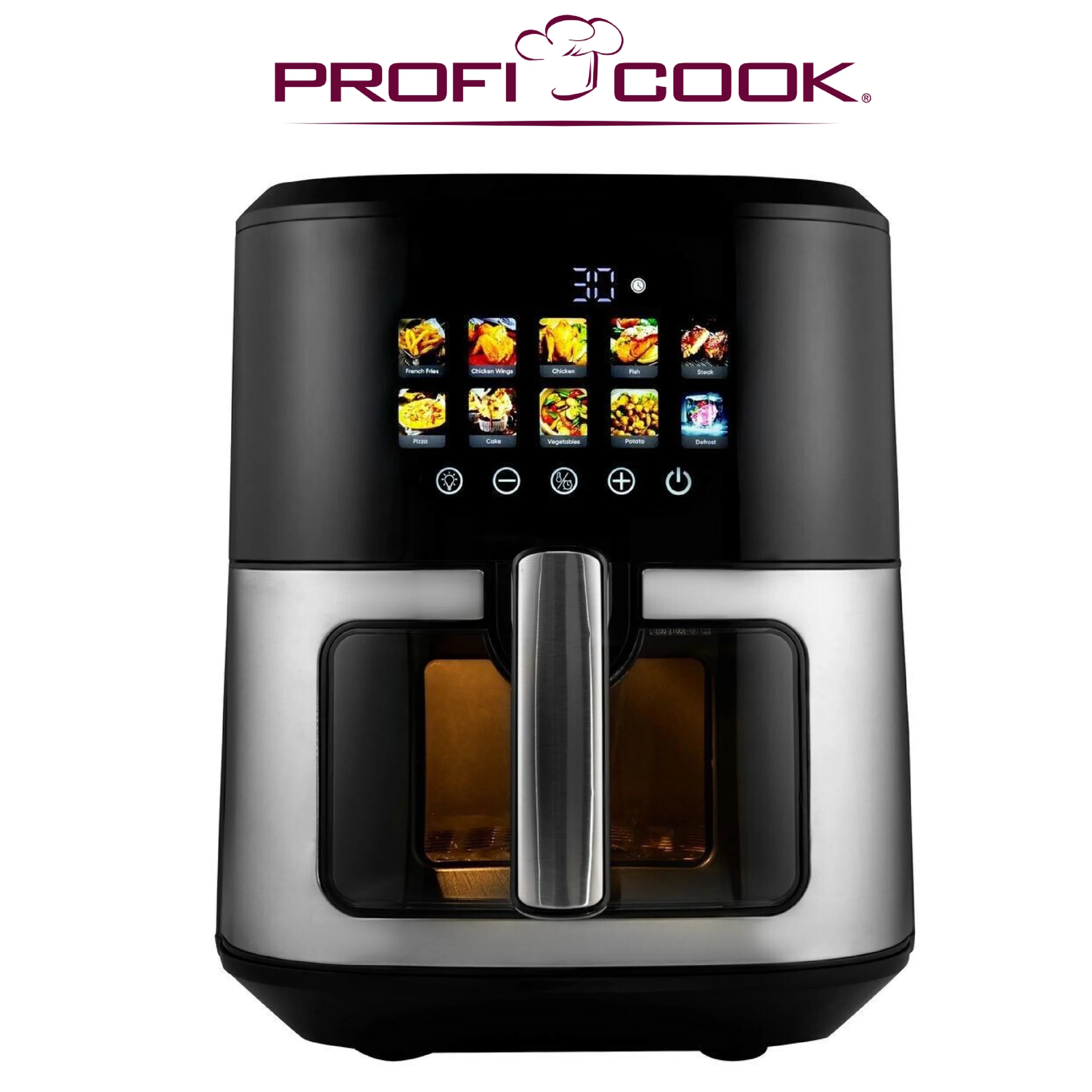 ProfiCook® Friteuse à air chaud, capacité 6,5 l, avec fenêtre isolée thermiquement, friteuse à air chaud sans huile et sans graisse, 1700 W, friteuse à air chaud pour une alimentation saine | Air