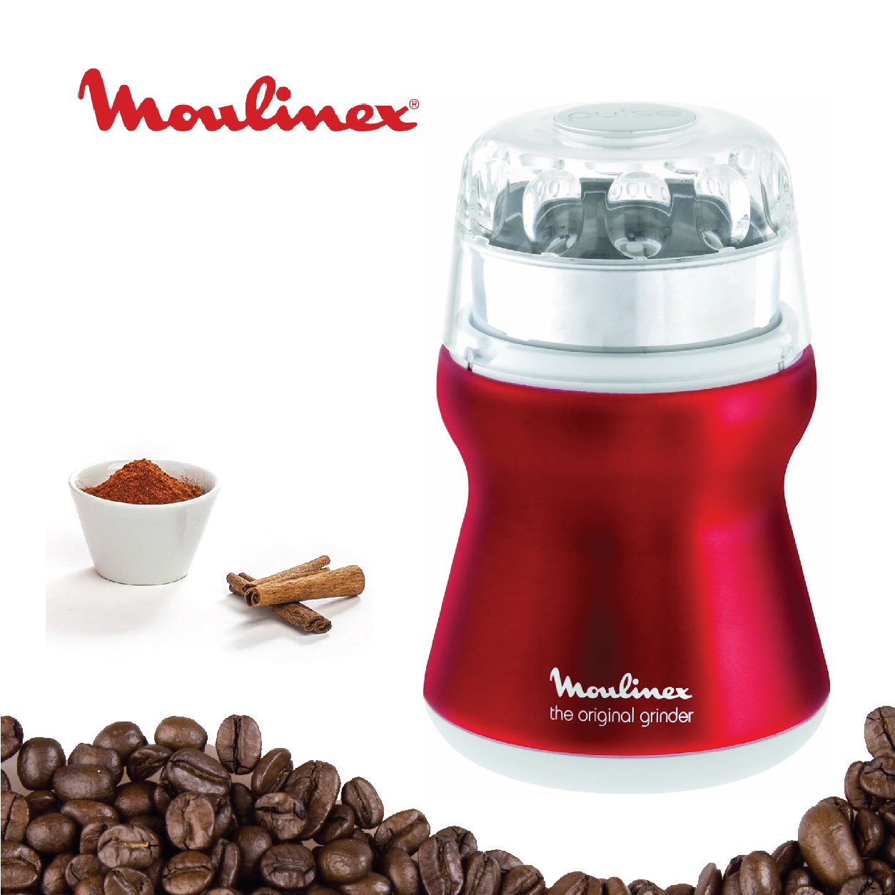 Moulin à Grain Électrique Moulinex Rouge AR110510