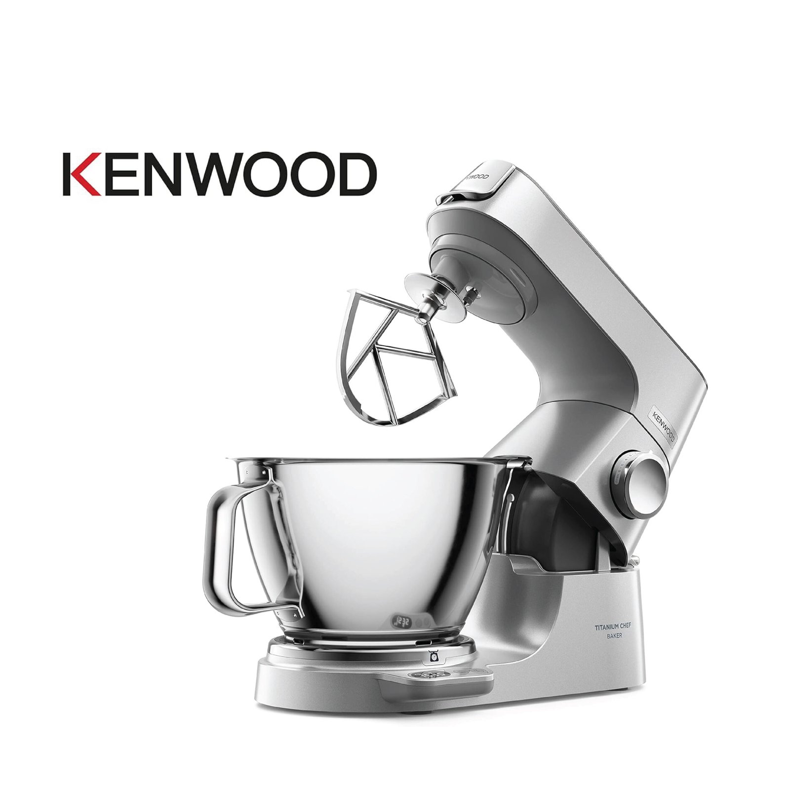 Kenwood Titanium Chef Baker Robot Patissier avec Balance Intégrée, Bol de Mélange de 5L et 3.5L, 1200W